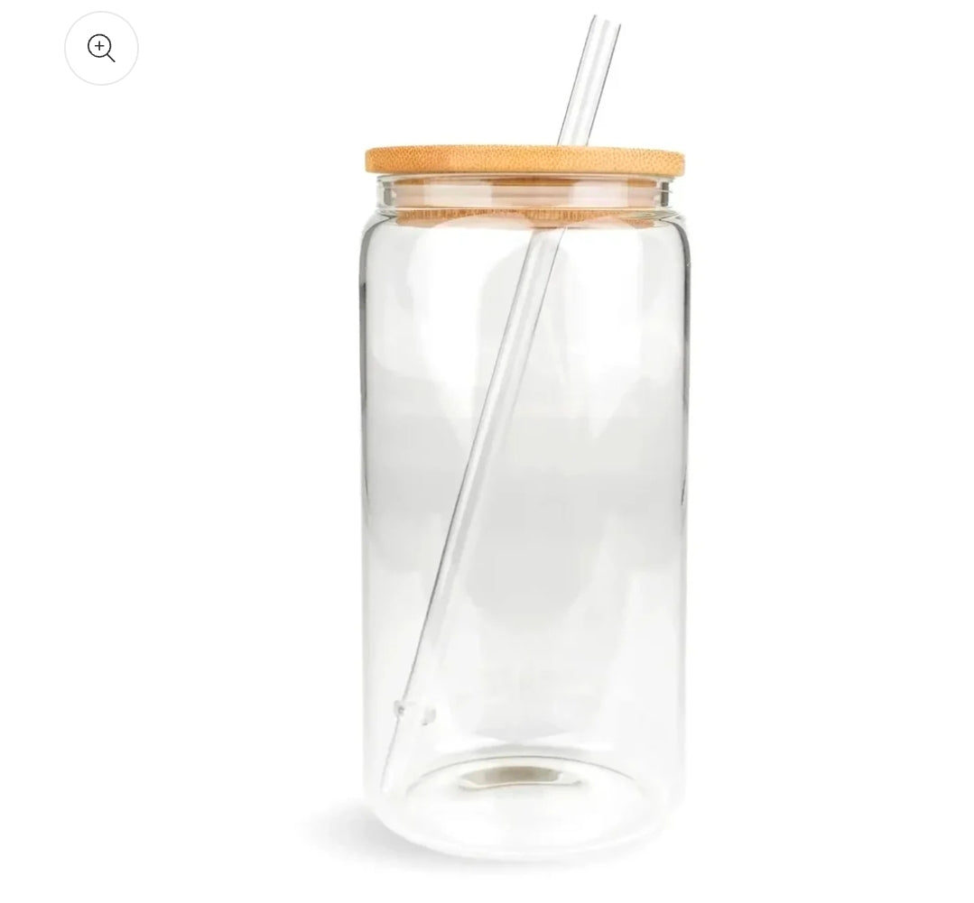 Tumbler en verre de 24 onces (Globe non enneigé) / 24 oz glass tumbler (Non Snow globe)